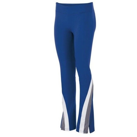 Holloway Pants - Holloway‎ Girls Aerial Pant #229973 Girls Size M Medium Cheer Track Blue White